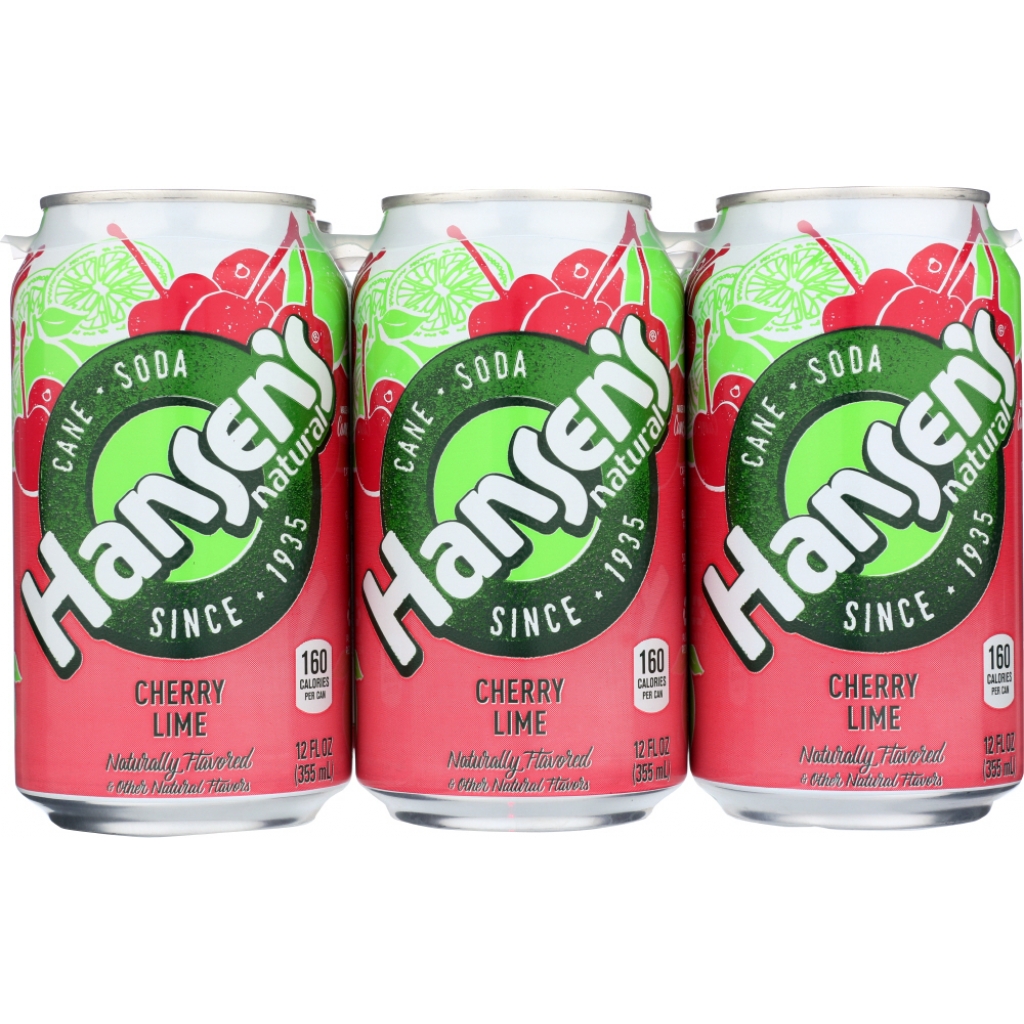 Cane Soda Cherry Lime - 6-12oz