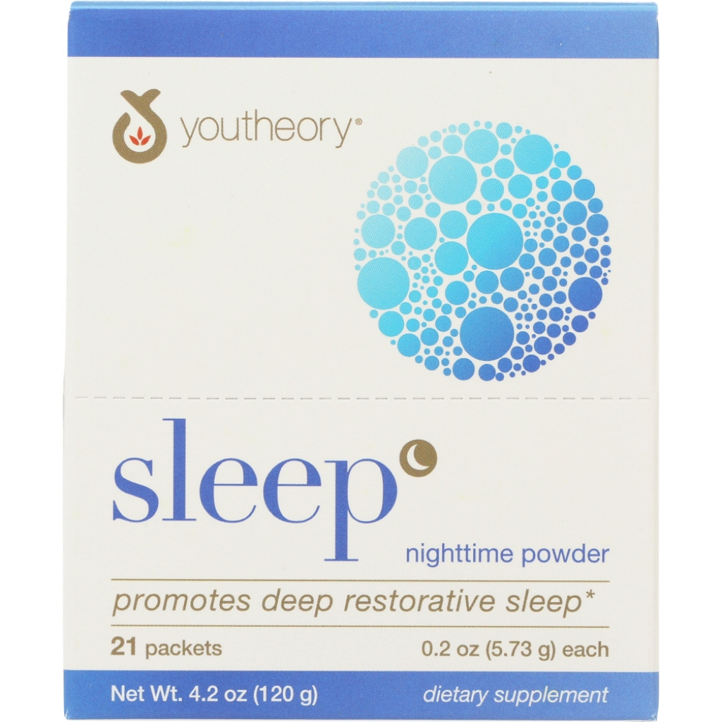 YOUTHEORY Sleep Nighttime Powder, 21 Packets, 4.2 oz