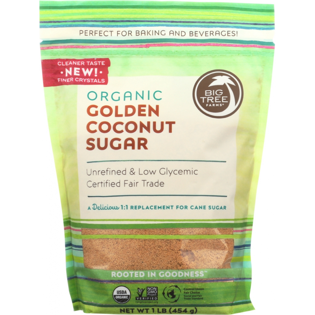 Organic Golden Coconut Sugar (16 oz) - Natural Sweetener