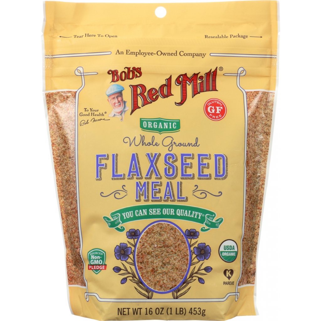 Organic Whole Ground Flaxseed Meal - 16 oz