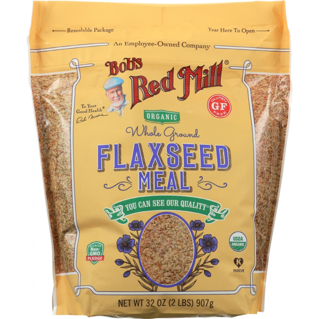 Organic Whole Ground Flaxseed Meal - 32 oz