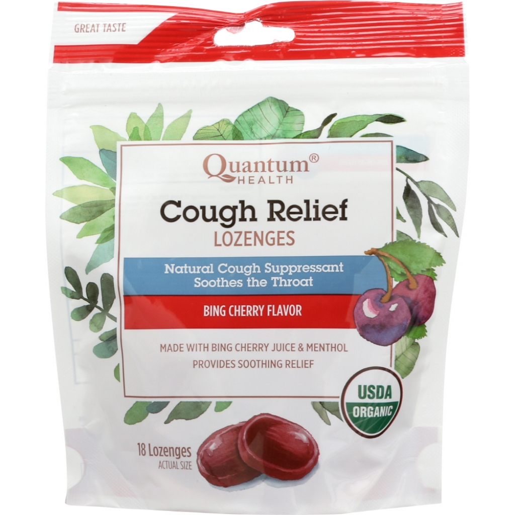 Organic Cherry Cough Relief Lozenges - 18 Count - Soothing and Effective