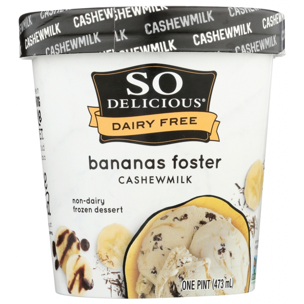 Classic Frozen Cashew Chocolate Drizzled Banana Foster - 16 oz