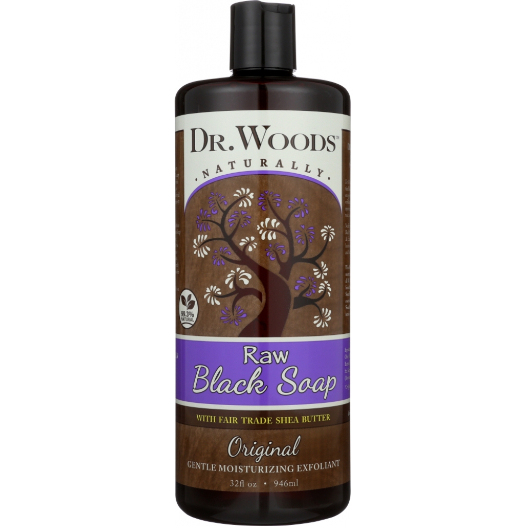 Naturally Raw Black Soap with Shea Butter, 32 oz