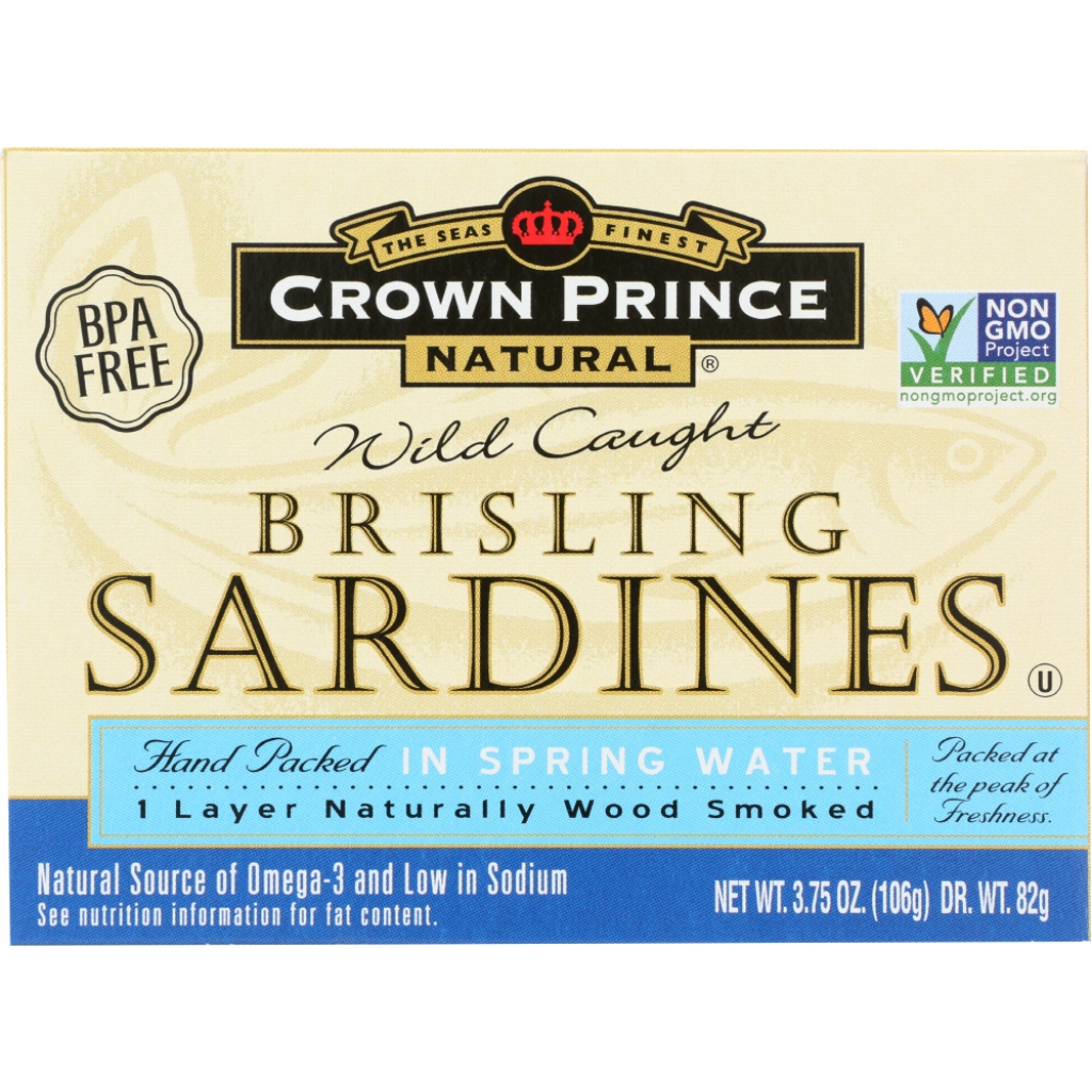 Brisling Sardines In Spring Water - 3.75 oz