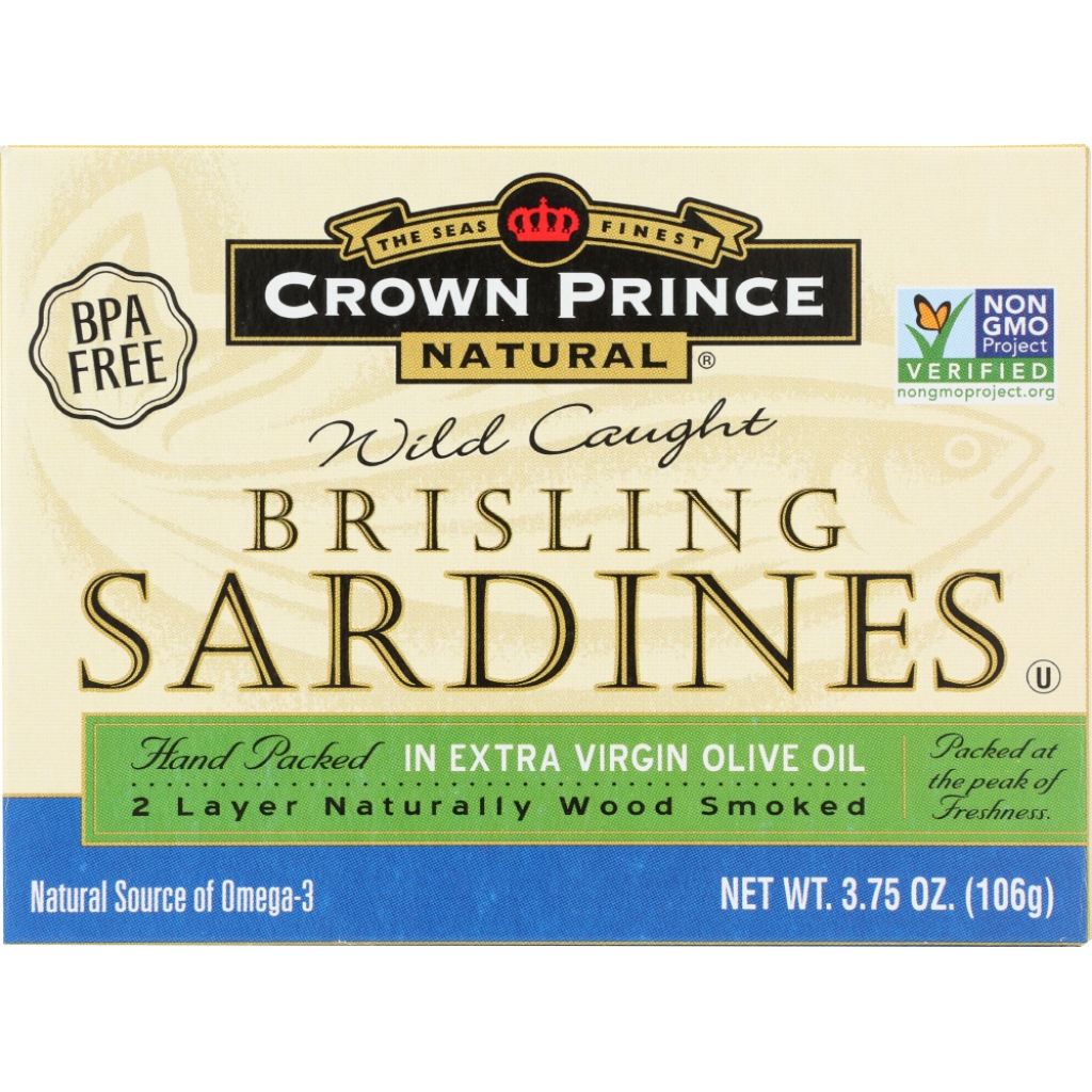 Brisling Sardines in Extra Virgin Olive Oil - 3.75 oz