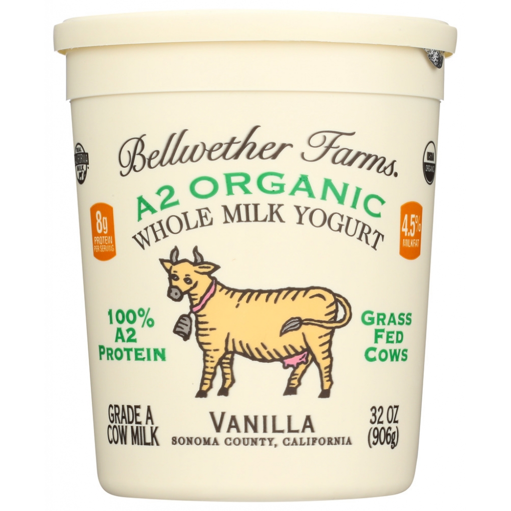 BELLWETHER FARMS Vanilla Yogurt, Whole Jersey Cow Milk, 32 oz