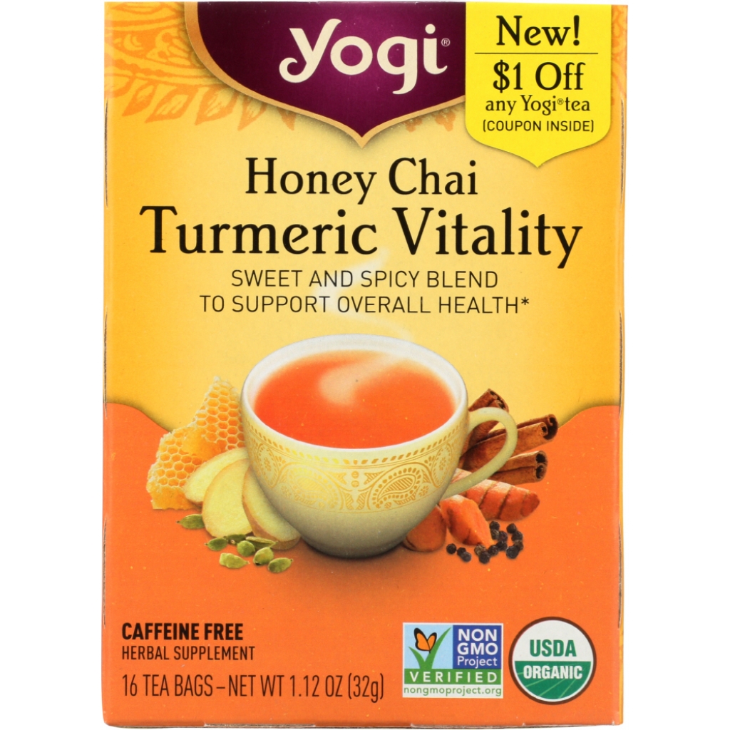 Honey Chai Turmeric Vitality Tea - 16 Bags