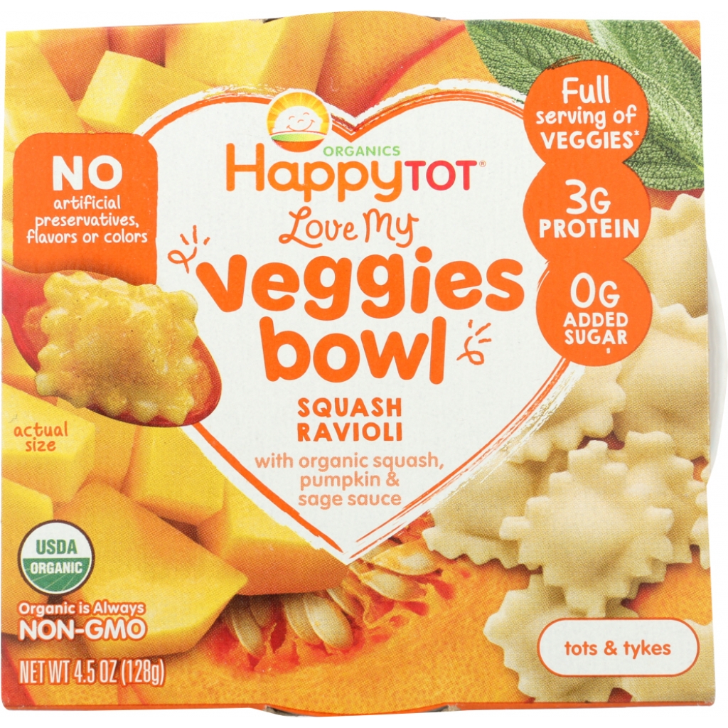 Nutritious Veggies Bowl with Ravioli and Squash