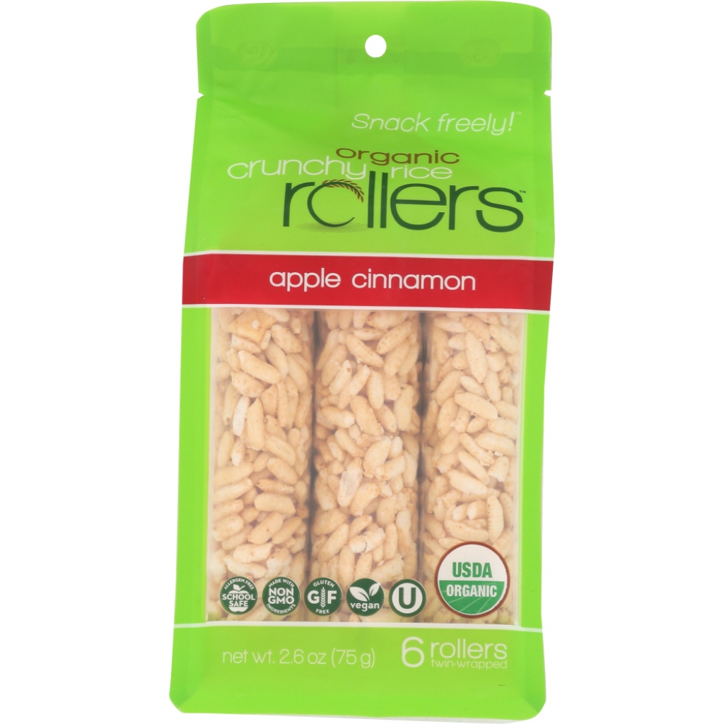 Organic Crunchy Rice Rollers Apple Cinnamon - 2.6 oz