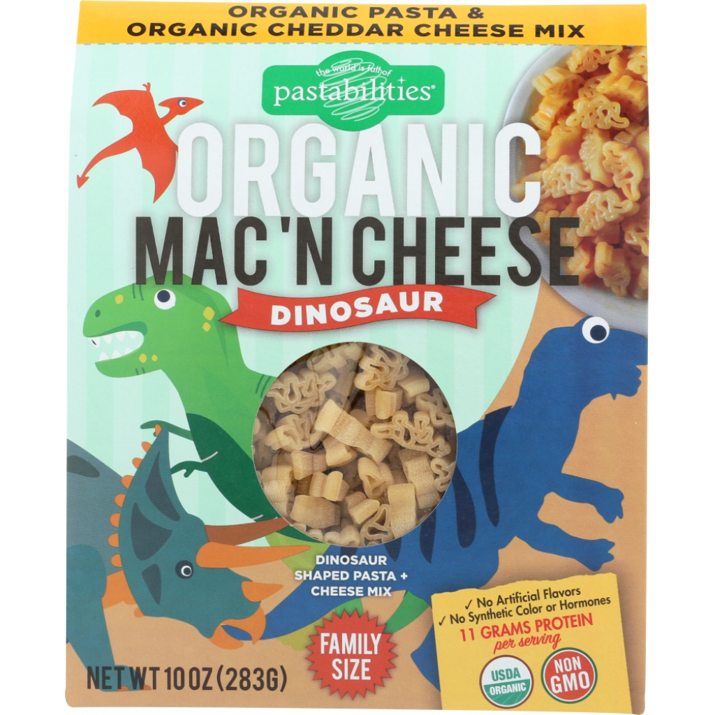 Organic Dinosaur Mac & Cheese - Fun and Nutritious, 10 oz