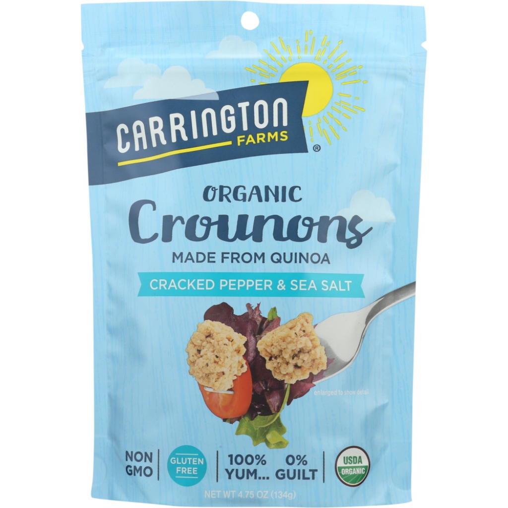 Cracked Pepper Sea Salt Crounons, Healthy Snack