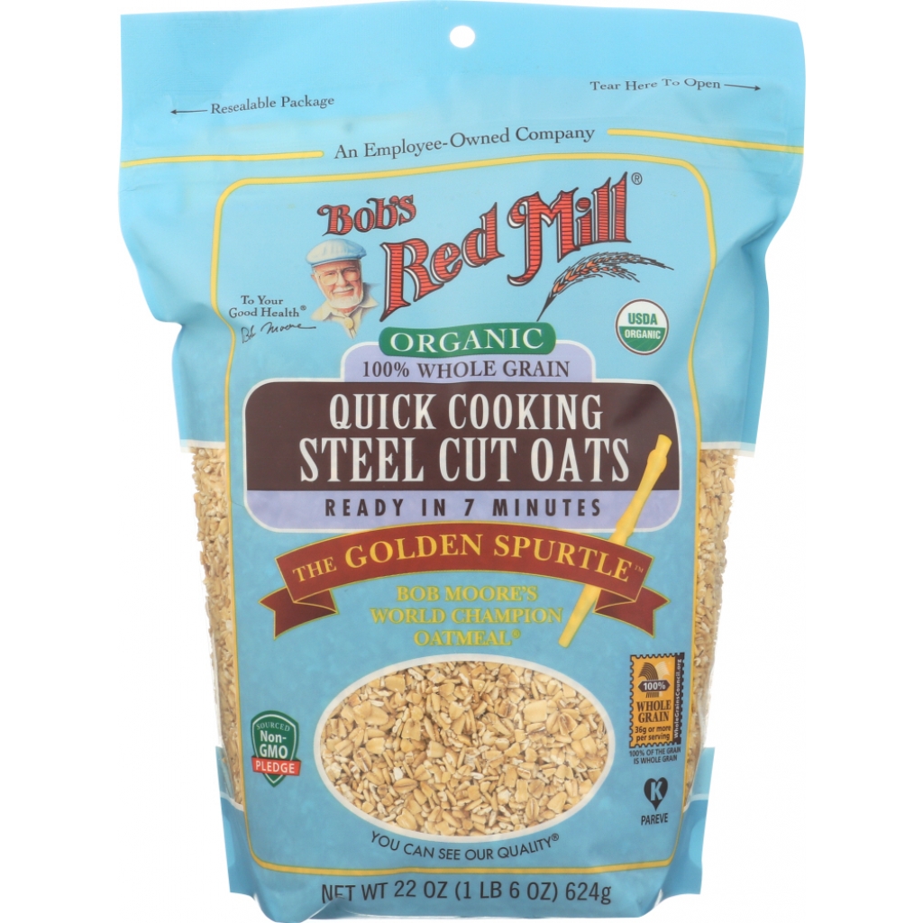 Organic Quick Cooking Steel Cut Oats, 22 oz