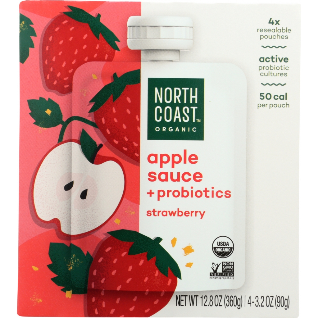 Organic Strawberry Applesauce with Probiotics