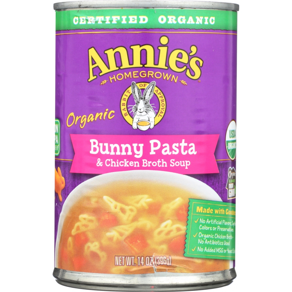 Annie's Organic Bunny Pasta Chicken Broth Soup, 14 oz