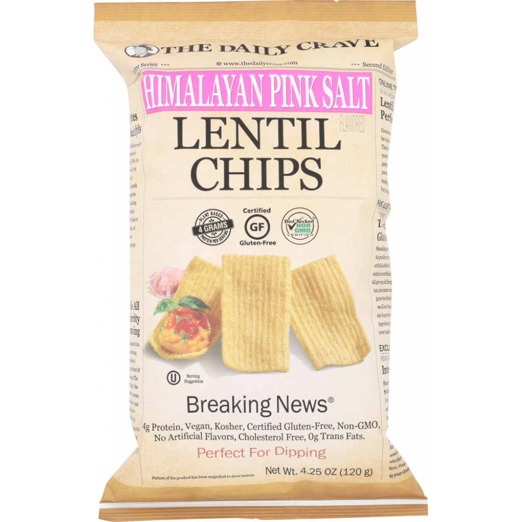 Chip Lentil Snacks with Himalayan Pink Salt, 4.25 oz