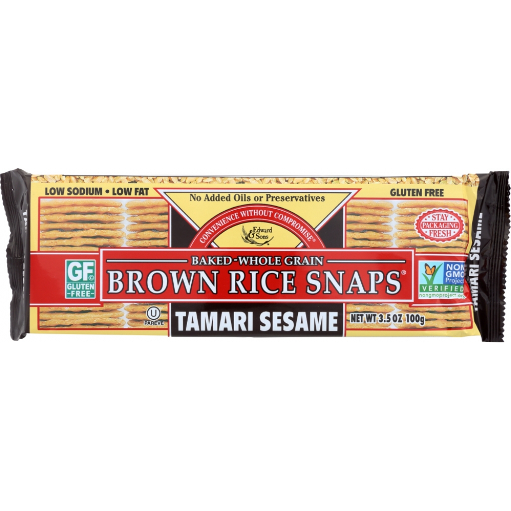 Brown Rice Snaps Tamari Sesame - 3.5 oz