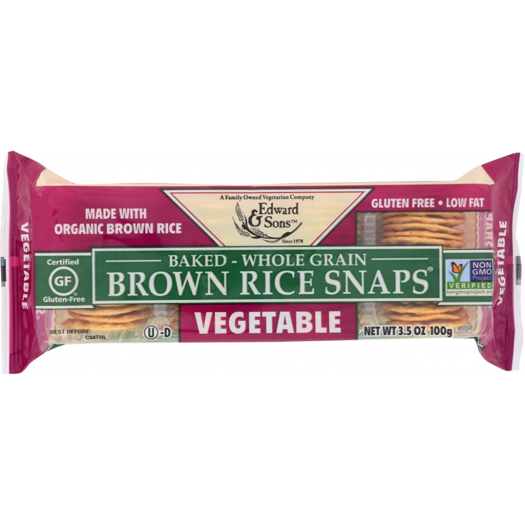 Vegetable Baked Brown Rice Snaps - 3.5 oz