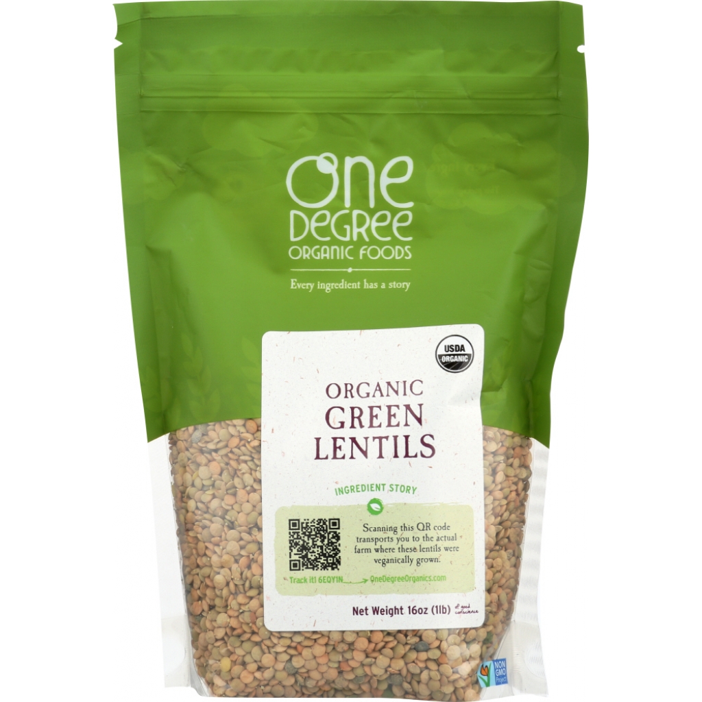 Organic Green Lentils - 16 oz