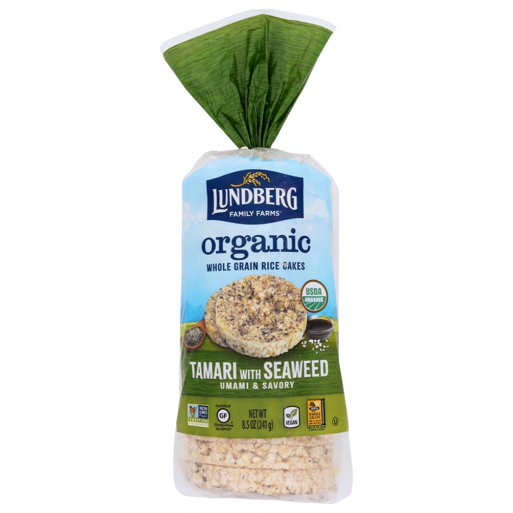 Organic Rice Cakes with Tamari and Seaweed - 8.5 oz