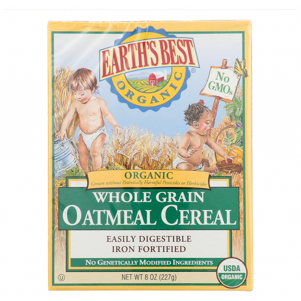 Earth's Best Organic Whole Grain Oatmeal Cereal - 8 oz