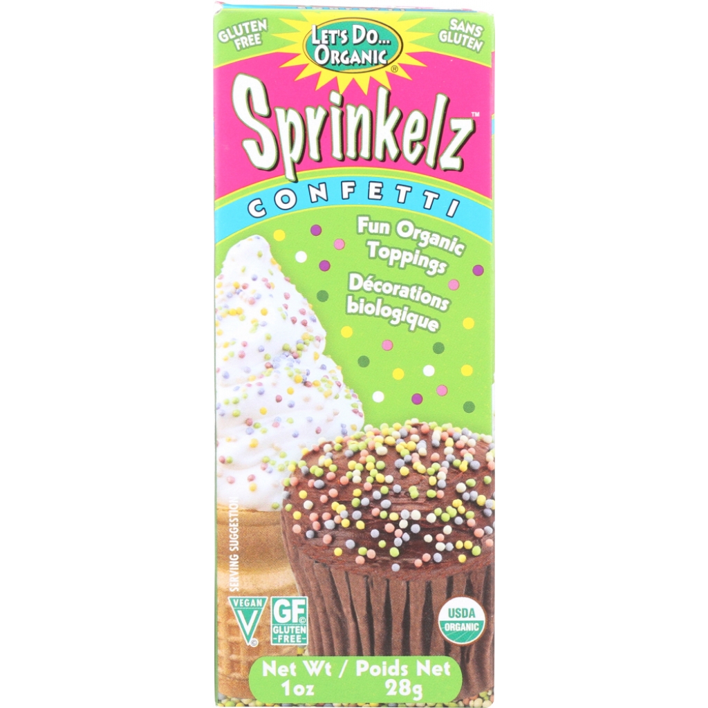 Natural Organic Confetti Sprinkelz - 1 oz