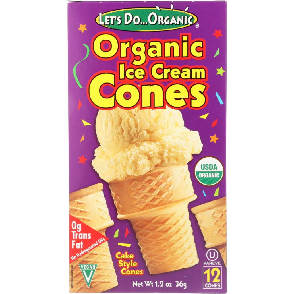 Organic Cake Style Ice Cream Cones - 1.2 oz