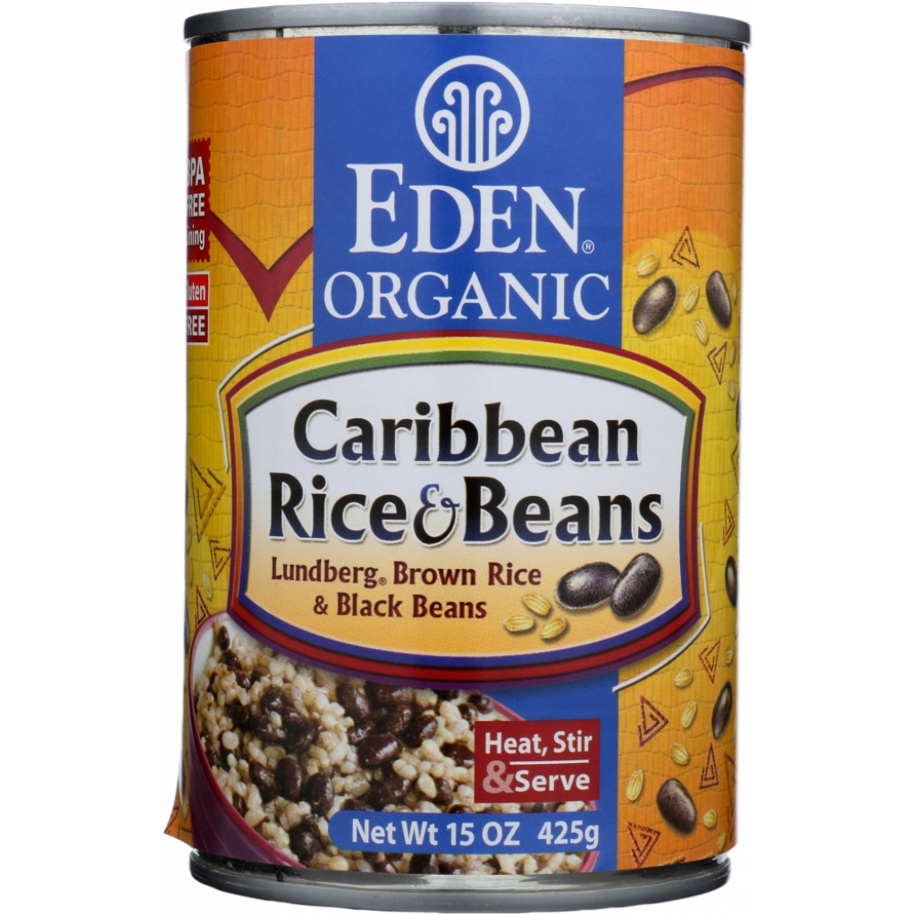 Organic Caribbean Rice and Beans - Quick Meal Solution, 15 oz