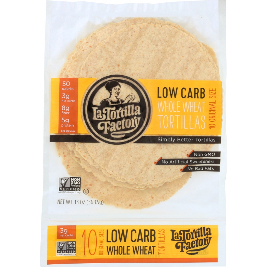 Factory Whole Wheat Low Carb Tortillas - 13 oz