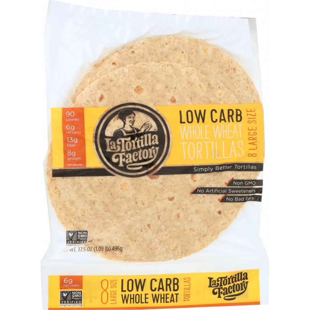 Whole Wheat Low Carb Tortillas, 17.5 oz