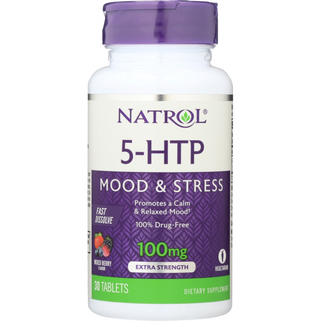 5-HTP Wild Berry Flavor - 100 mg, 30 Tablets