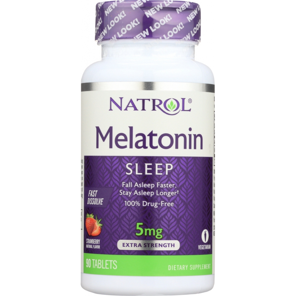 Melatonin Fast Dissolve Tablets - Strawberry Flavor - 90 Tablets