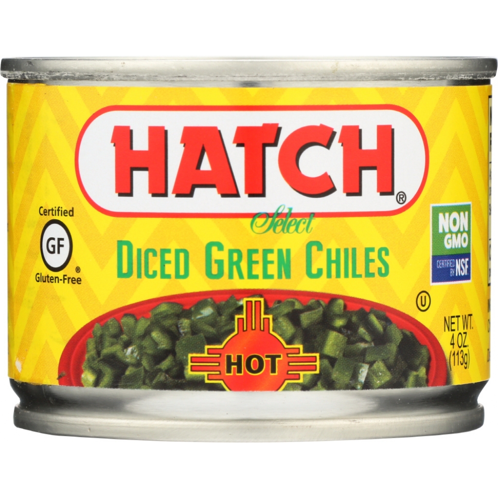 Diced Hot Green Chilies from Hatch Valley