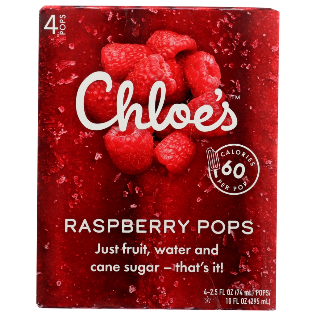 Raspberry Fruit Pop by Chloe's, 10 oz