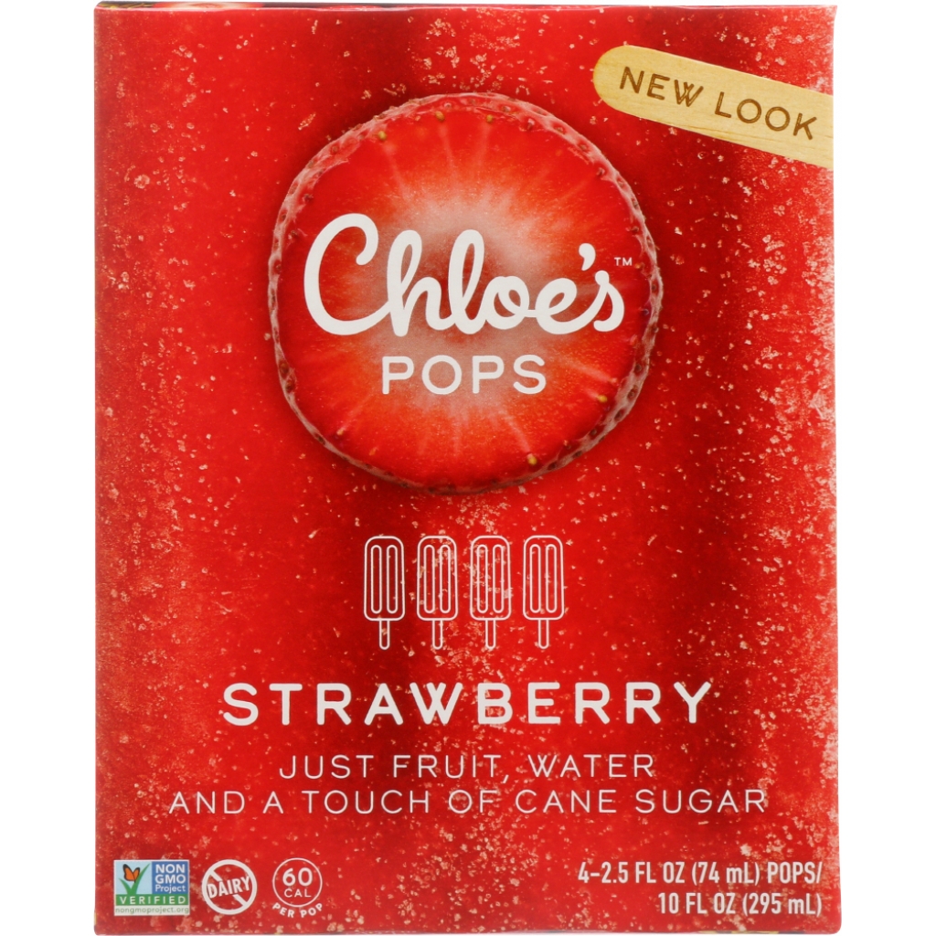 Chloe's Sugar-Free Strawberry Fruit Pop, 10 oz