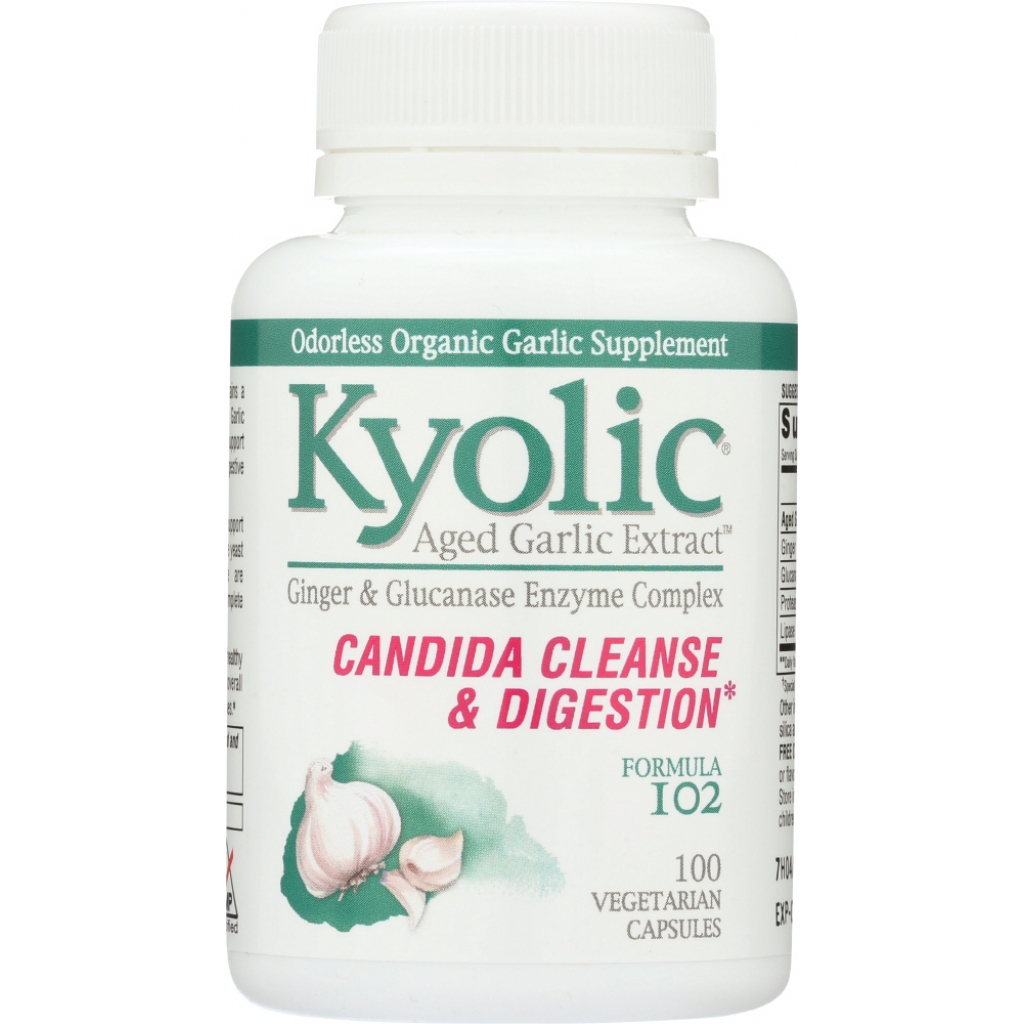 Aged Garlic Extract Candida Cleanse and Digestion Formula - 100 Vegetarian Capsules