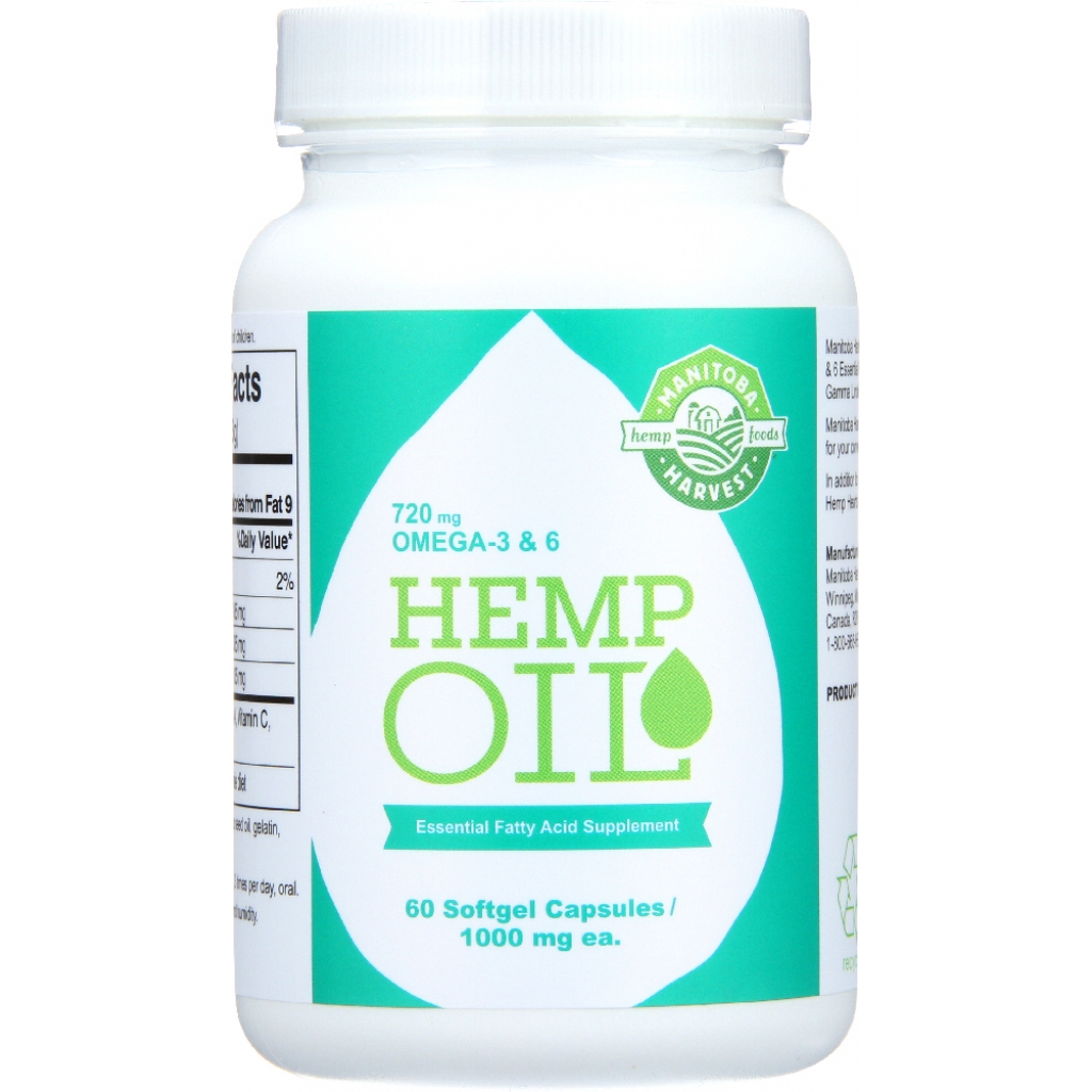 Hemp Seed Oil - 1,000 mg - 60 Softgel Capsules