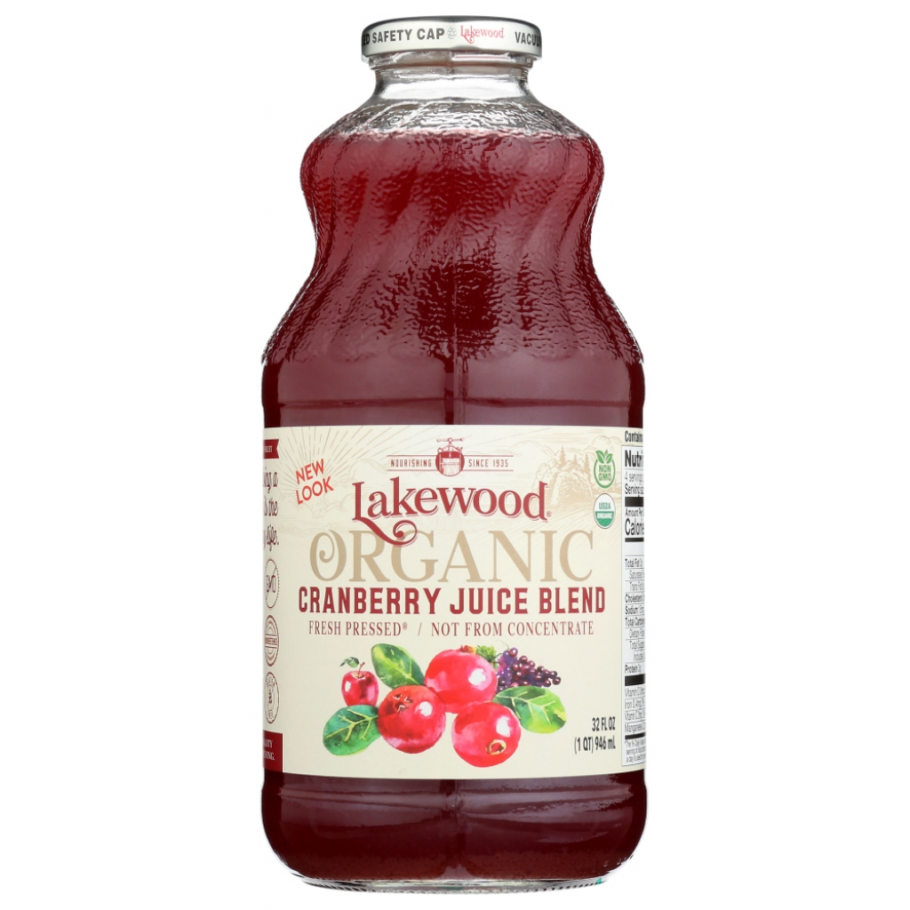 Certified Organic Cranberry Juice Blend - Pure and Refreshing, 32 oz