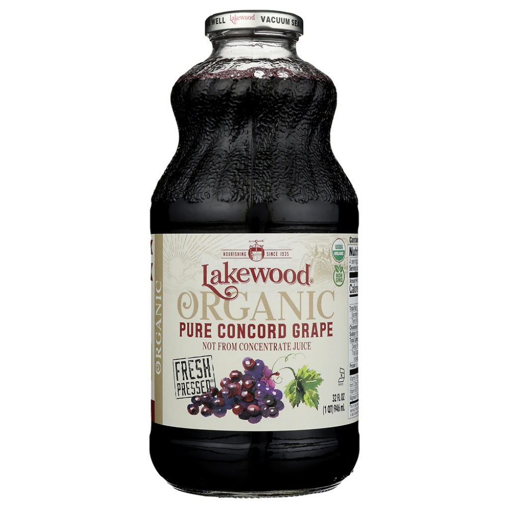 Organic Pure Concord Grape Juice, 32 oz - Authentic Taste