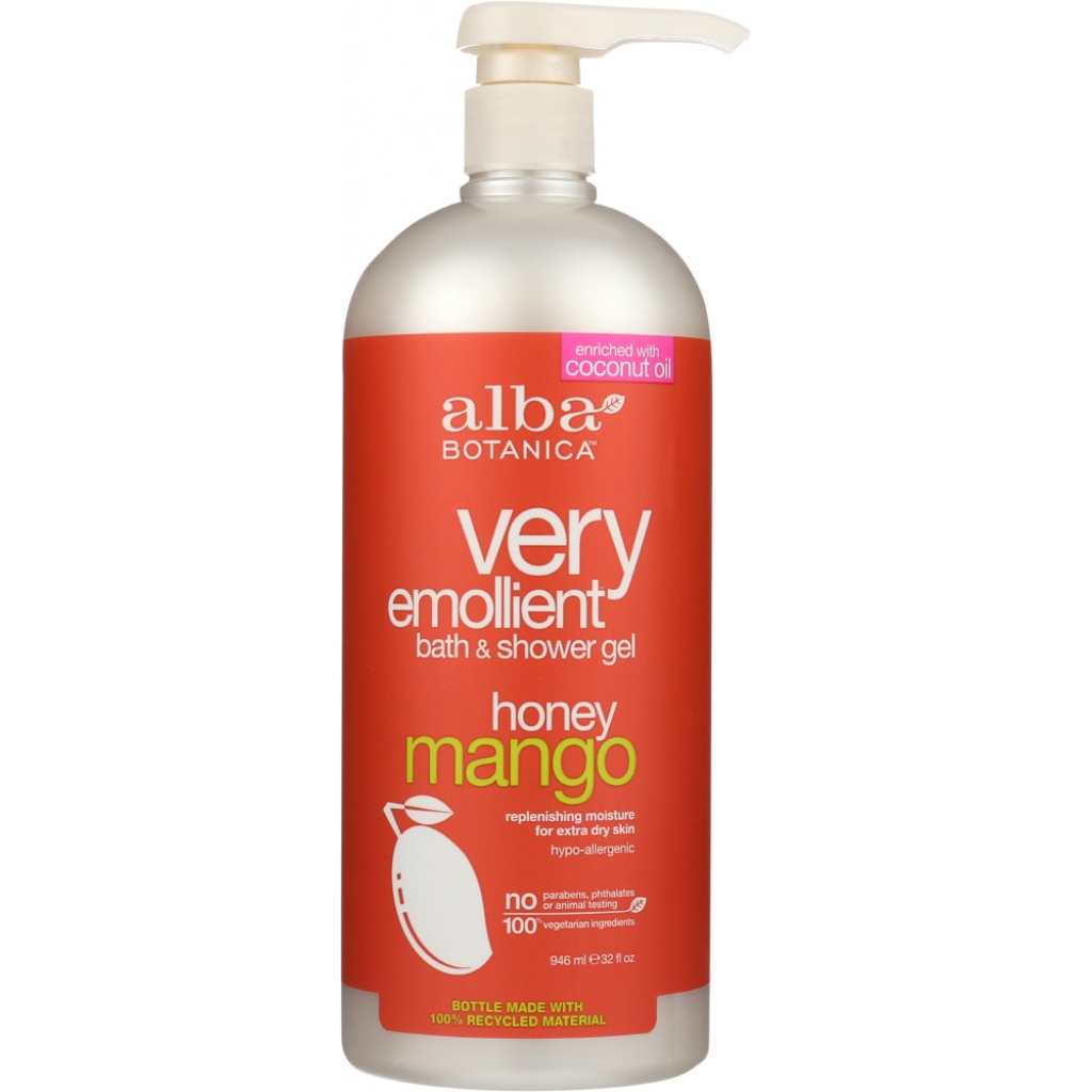 Natural Very Emollient Bath & Shower Gel with Honey Mango