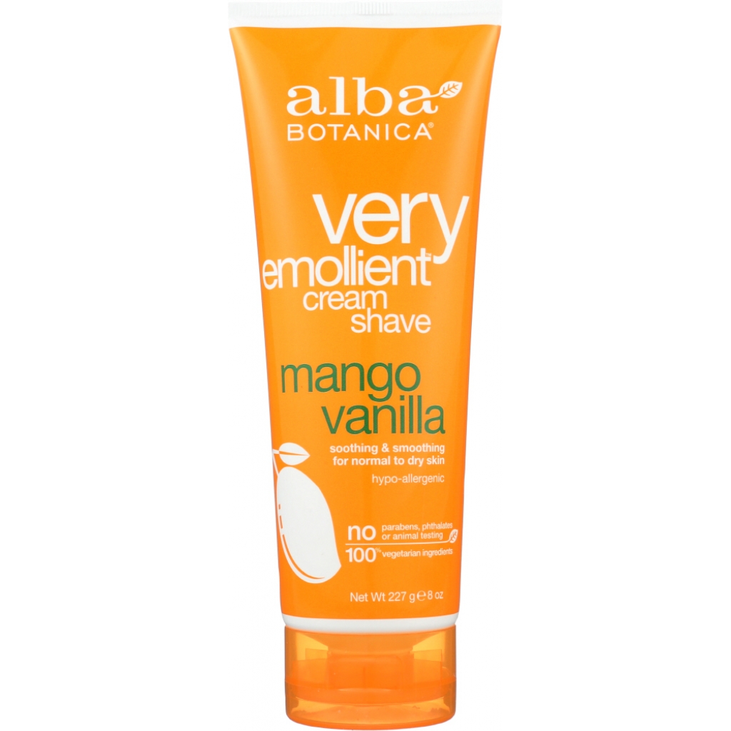 Natural Mango Vanilla Emollient Cream Shave, 8 oz