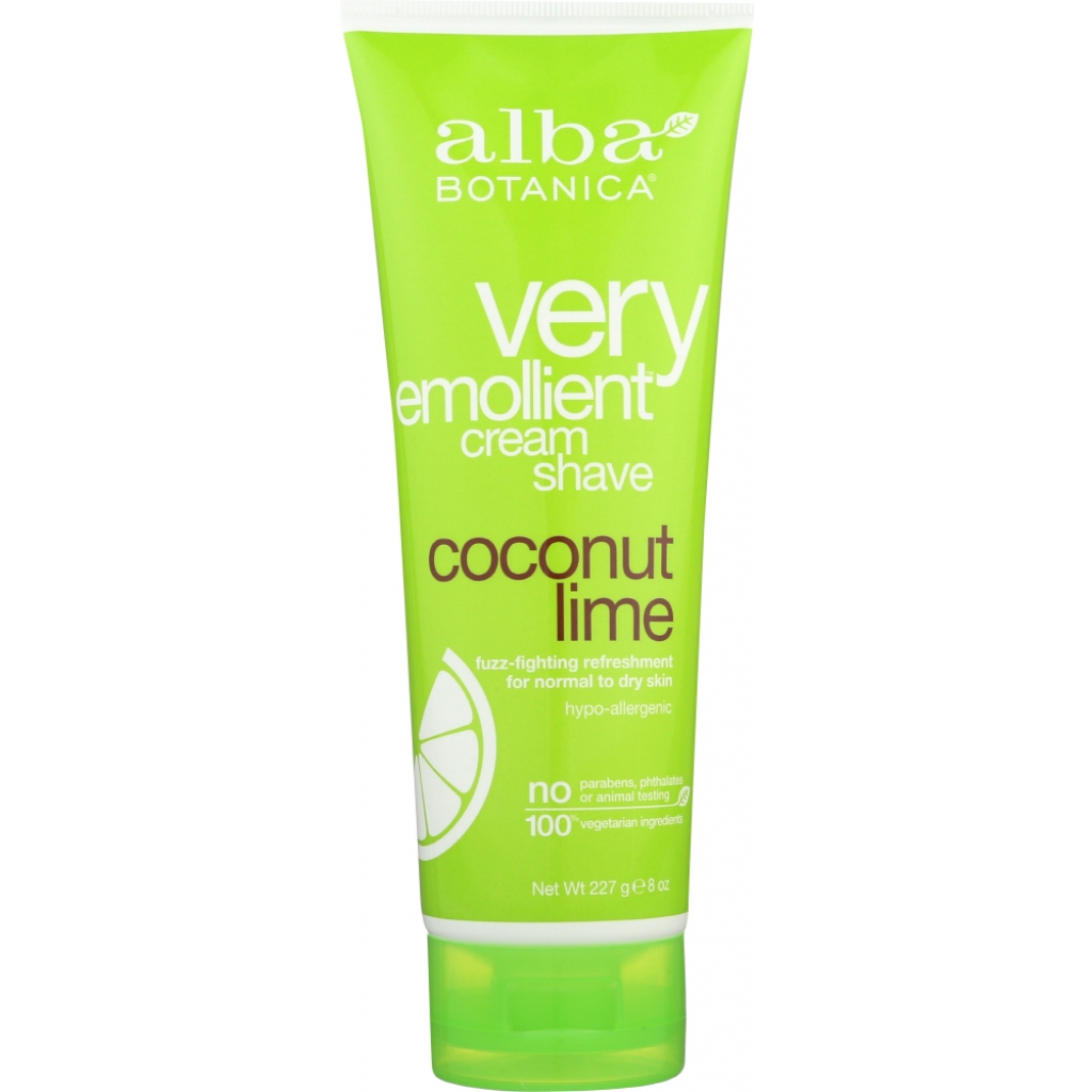 Very Emollient Coconut Lime Cream Shave, 8 oz