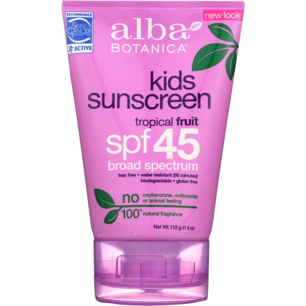 Natural Very Emollient Sunscreen for Kids SPF 45