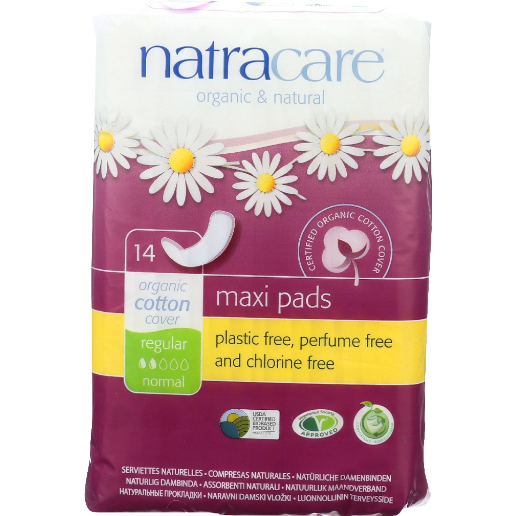 Organic & Natural Maxi Pads Regular - 14 Pads