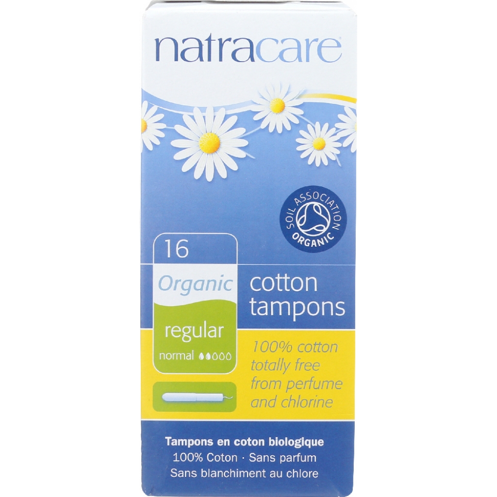 GOTS Certified Organic Cotton Tampons with Applicator, 16 pc