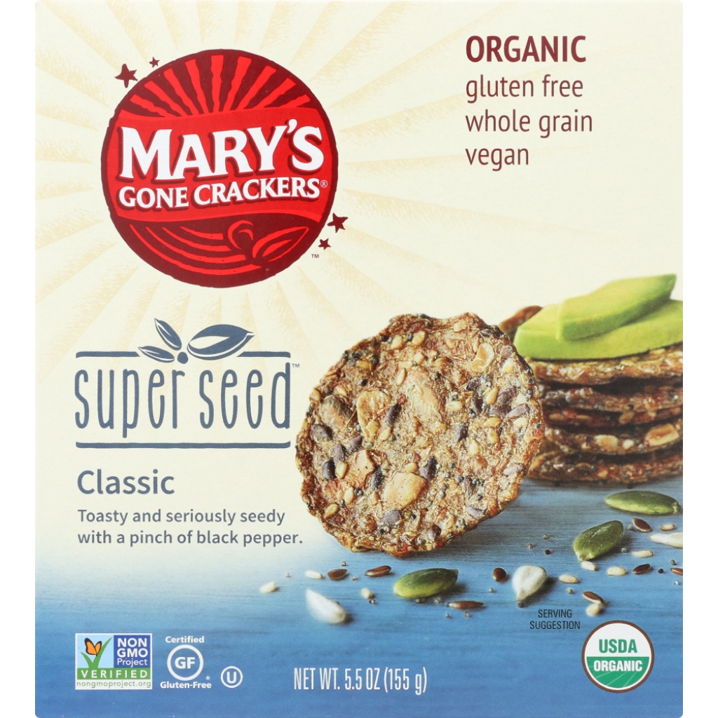 Organic Gluten Free Super Seed Crackers