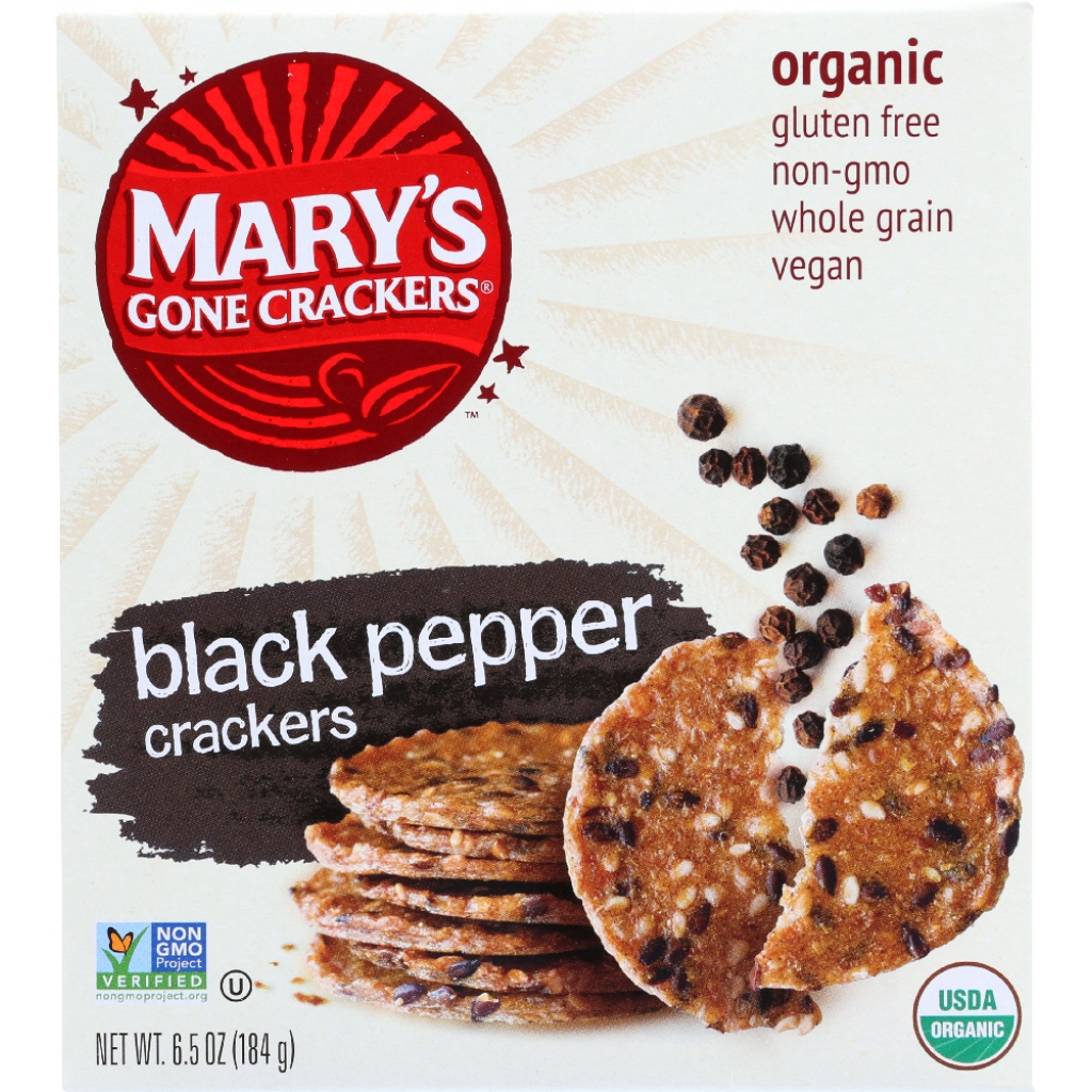 Organic Black Pepper Crackers - 6.5 oz