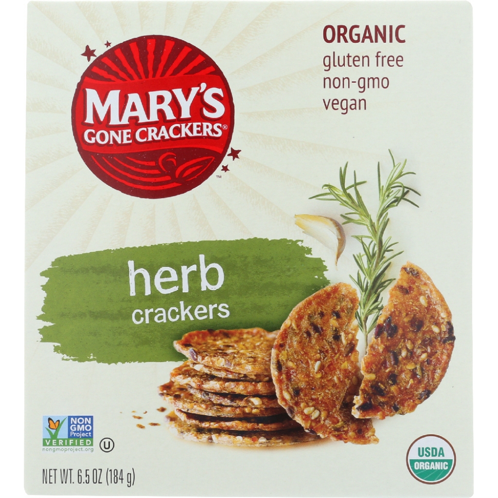 Organic Herb Infused Crackers - 6.5 oz