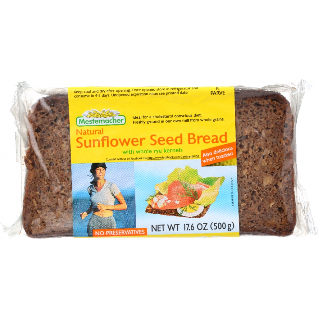 Natural Sunflower Seed Bread with Whole Rye Kernels - 17.6 oz