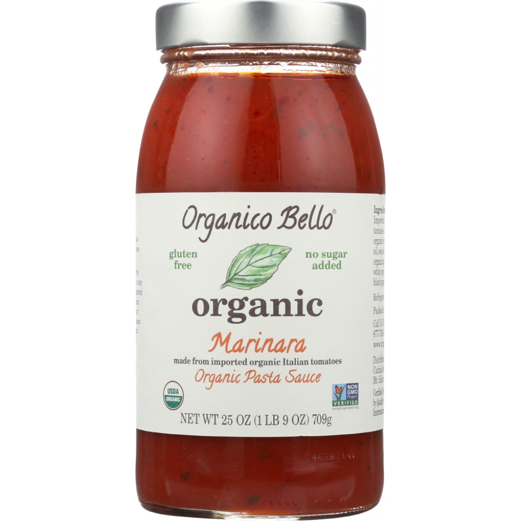 Organic Marinara Pasta Sauce with Italian Plum Tomatoes - 25 OZ